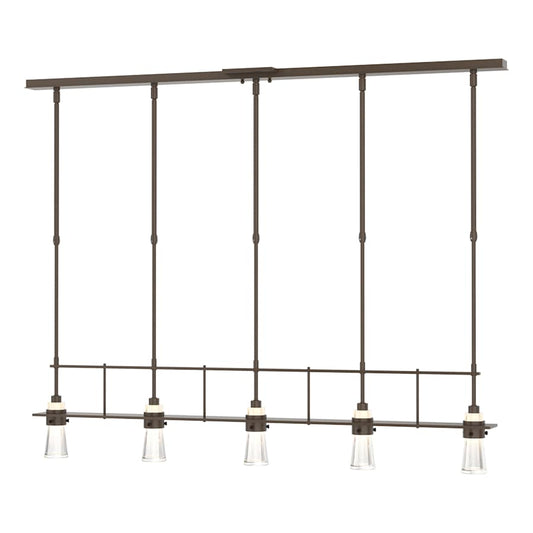 Hubbardton Forge Erlenmeyer 5 Light 48" Wide Linear Pendant