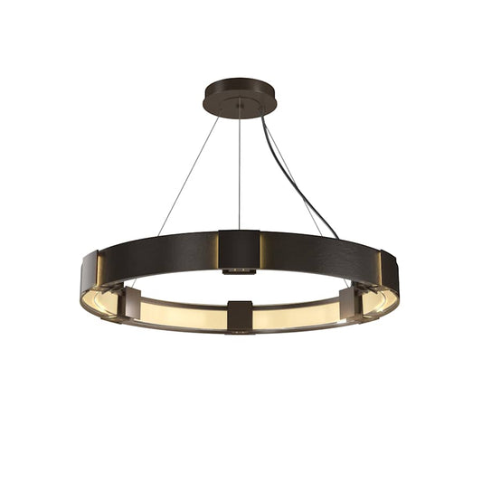 Hubbardton Forge Aura 6 Light 29" Wide Ring Chandelier