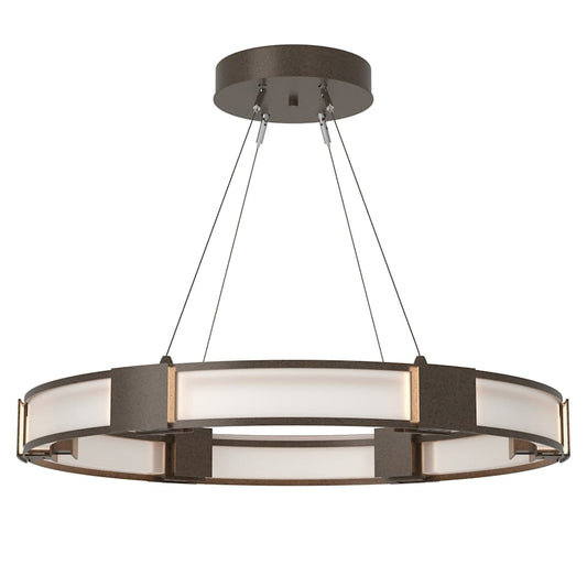Hubbardton Forge Aura 6 Light 29" Wide LED Ring Chandelier