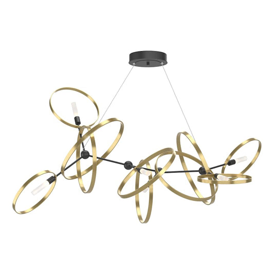 Hubbardton Forge Celesse 6 Light 60" Wide Suspension Linear Pendant