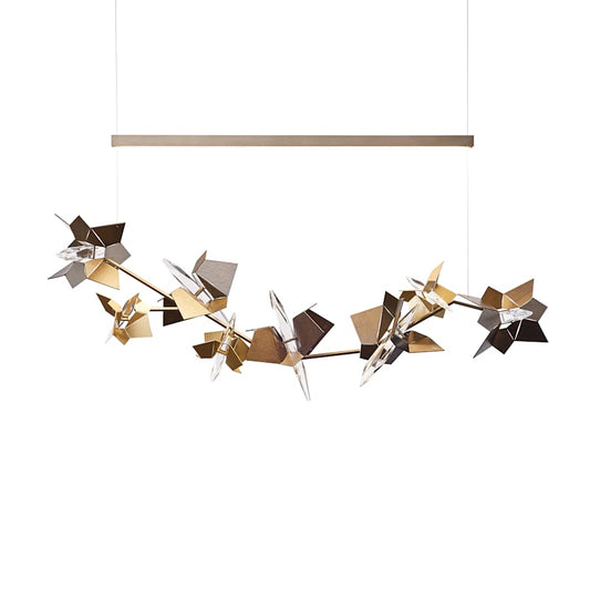 Hubbardton Forge Belladonna 50" Wide LED Crystal Abstract Chandelier