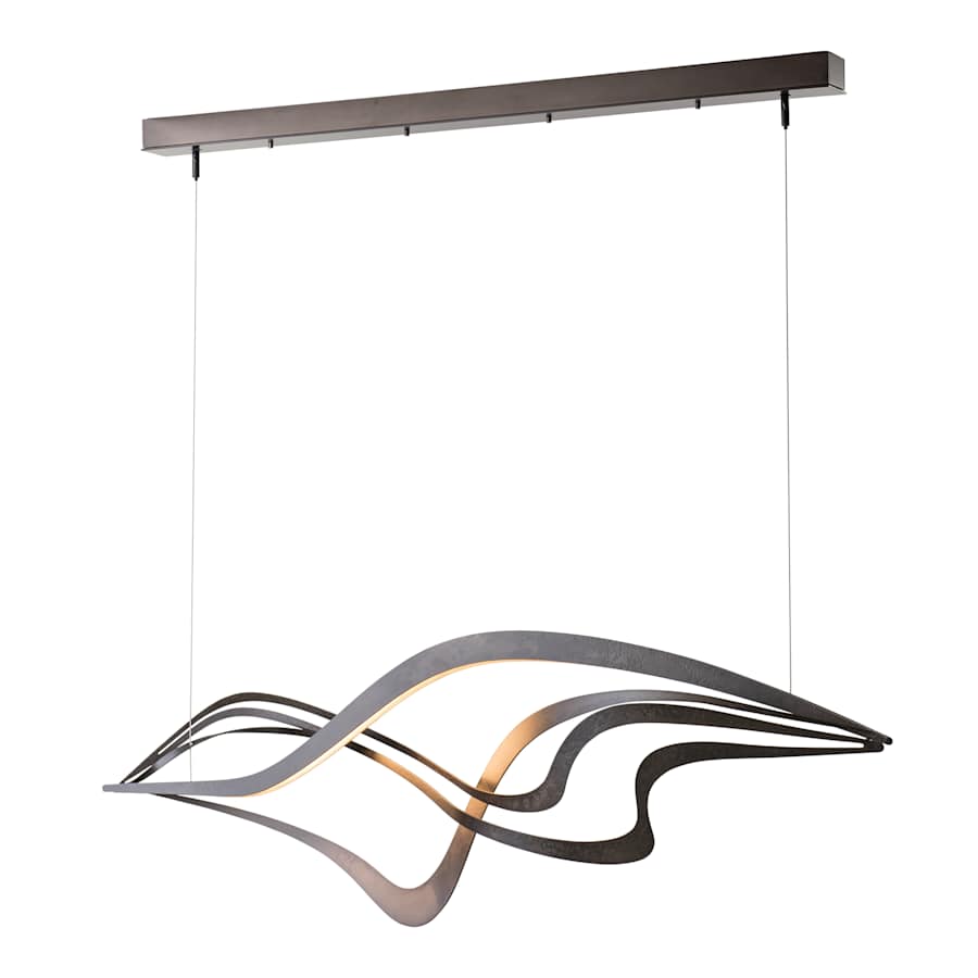 Hubbardton Forge Crossing Waves 45" Wide Suspension Linear Pendant