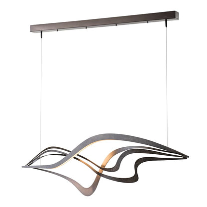 Hubbardton Forge Crossing Waves 45" Wide Suspension Linear Pendant