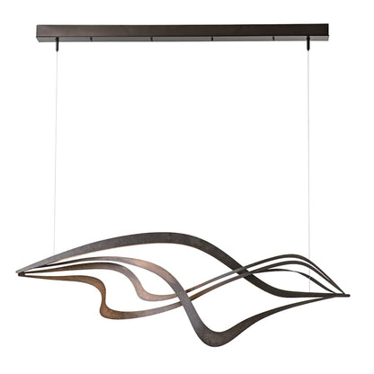 Hubbardton Forge Crossing Waves 45" Wide Suspension Linear Pendant