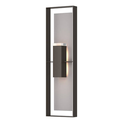 Hubbardton Forge Shadow Box 2 Light 45" Tall Outdoor Wall Sconce