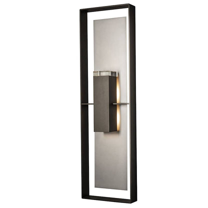 Hubbardton Forge Shadow Box 2 Light 45" Tall Outdoor Wall Sconce