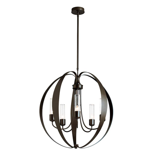 Hubbardton Forge Pomme 5 Light 30" Wide Outdoor Pillar Candle Pendant