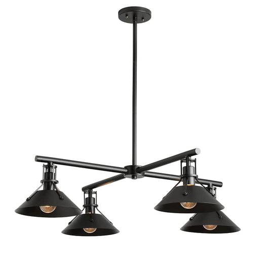 Hubbardton Forge Henry 4 Light 36" Wide Outdoor Chandelier