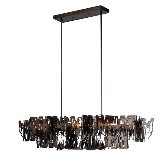 Hubbardton Forge Brutus 4 Light 14" Wide Abstract Linear Pendant