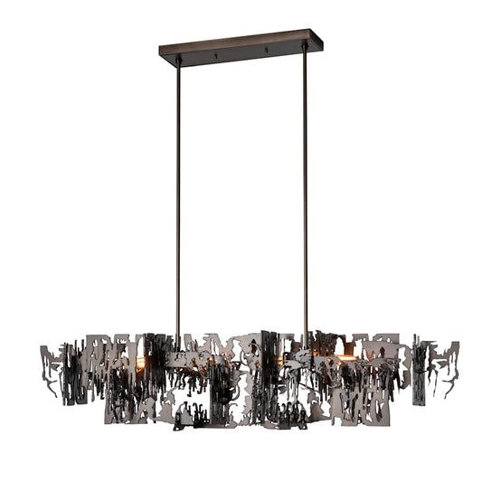Hubbardton Forge Brutus 4 Light 14" Wide Abstract Linear Pendant