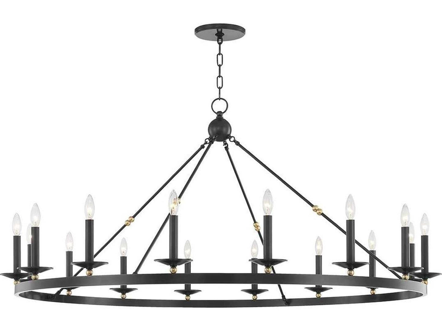 Hudson Valley Allendale 16-Light Round Chandelier in Aged Old Bronze