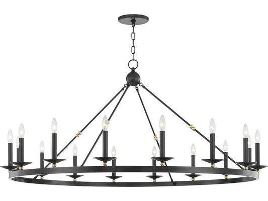 Hudson Valley Allendale 16-Light Round Chandelier in Aged Old Bronze