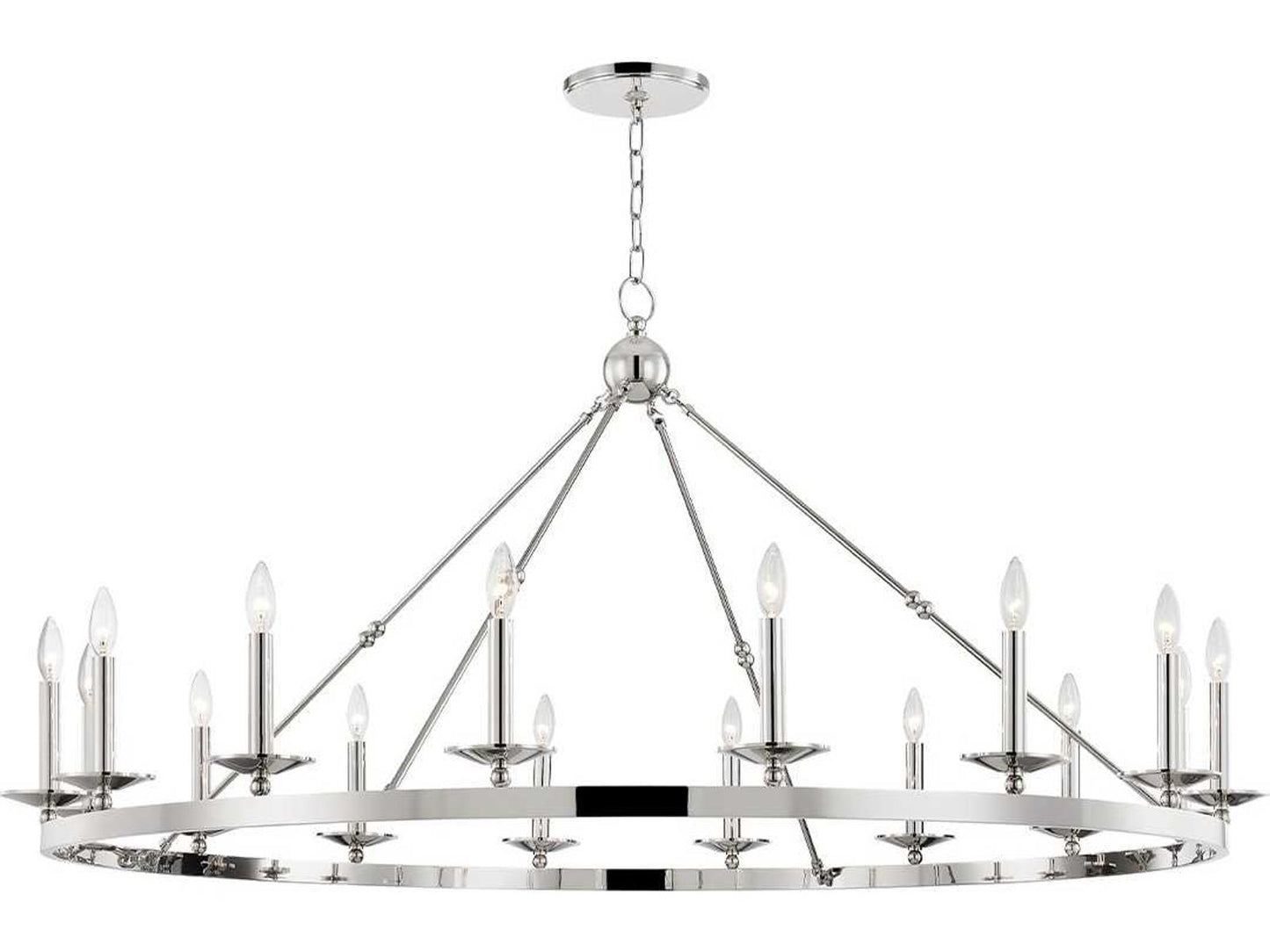 Hudson Valley Allendale 16-Light Candelabra Chandelier in Polished Nickel