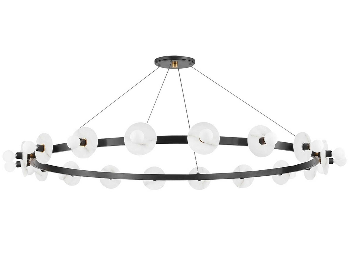 Hudson Valley Austen 18-Light Geometric Round Chandelier in Aged Old Bronze