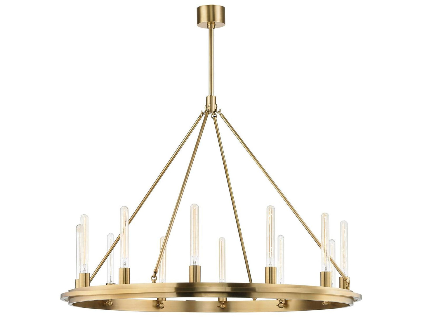 Hudson Valley Chambers 12-Light Chandelier in Aged Brass