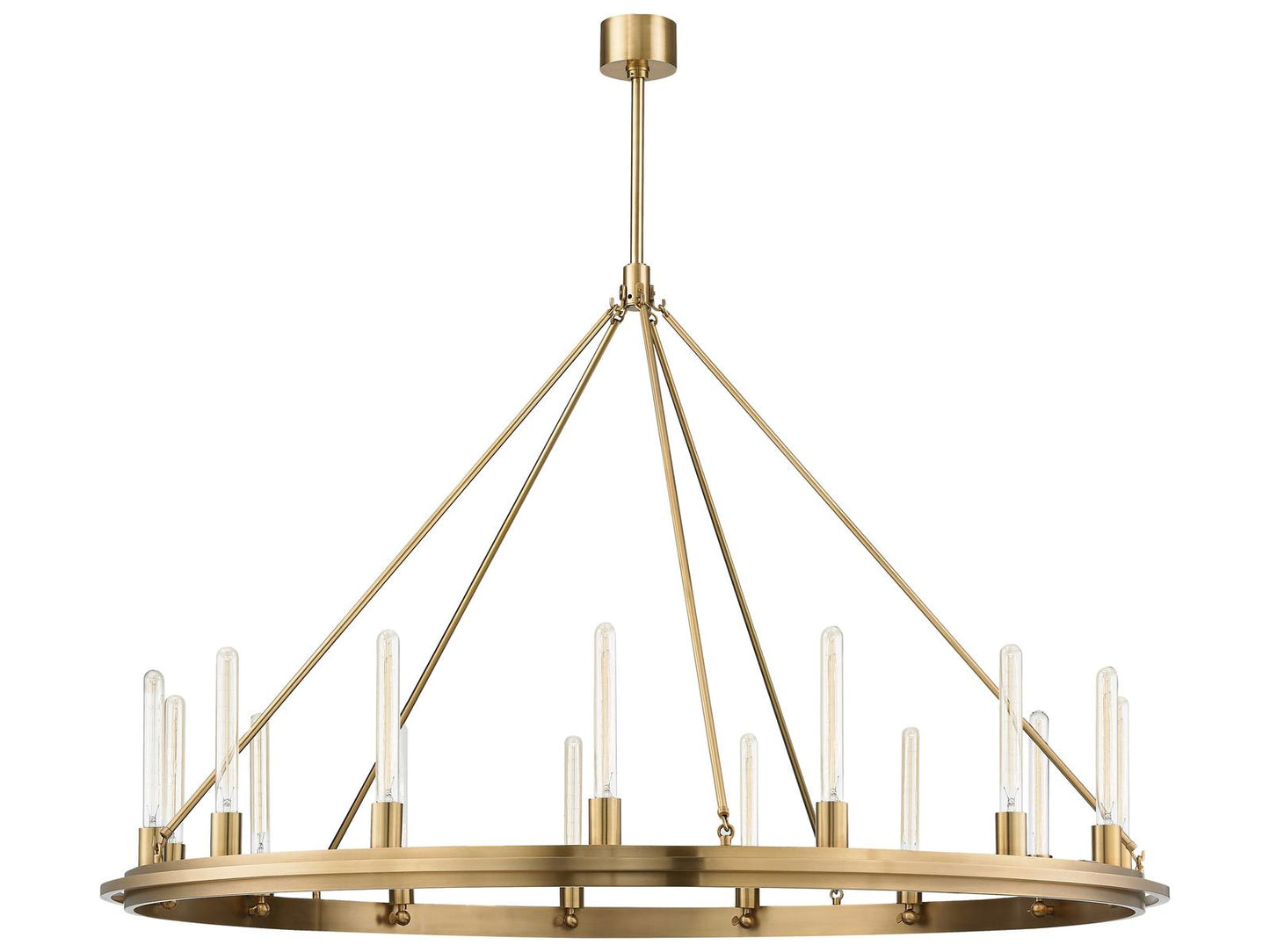 Hudson Valley Chambers 15-Light Round Chandelier in Aged Brass
