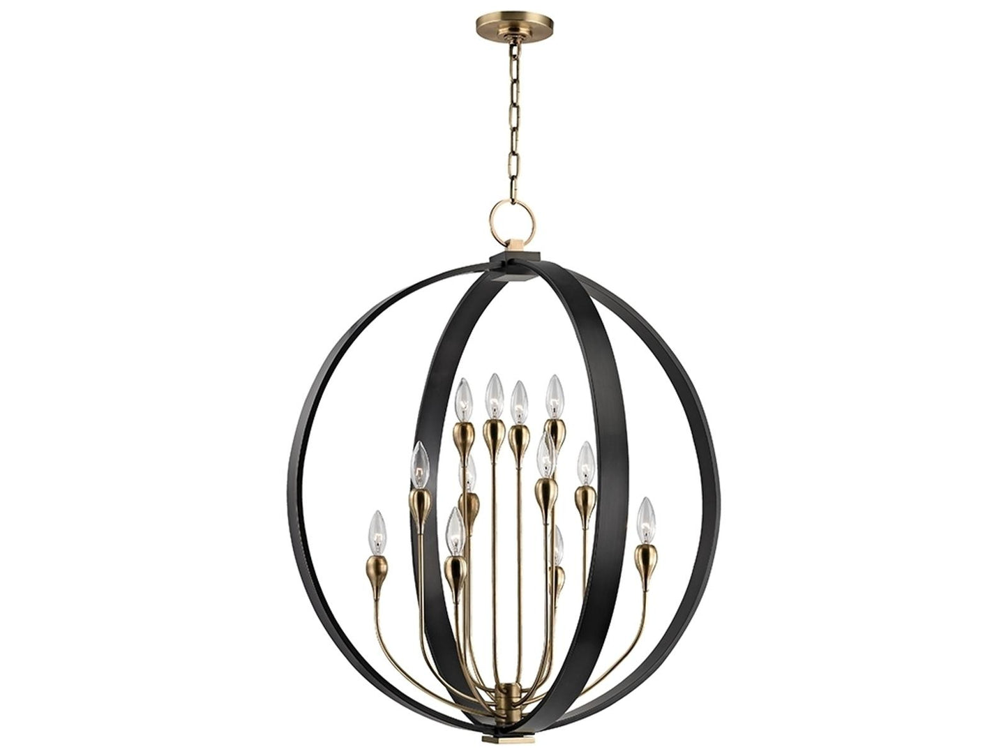 Hudson Valley 12-Light Dresden Chandelier in Aged Old Bronze
