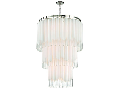 Hudson Valley Tyrell 16-Light Polished Nickel Chandelier with Frosted Opal Glass