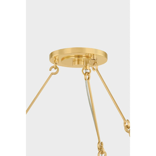 Hudson Valley Lighting Bridgeton 9 Light 46" Wide Chandelier with Raw Silk Shades