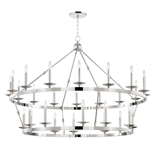 Hudson Valley Lighting Allendale 28 Light 58" Wide Two-Tier Candle Chandelier