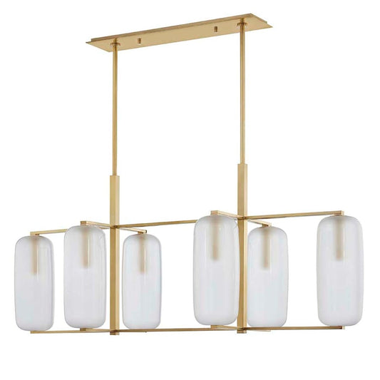 Hudson Valley Lighting Pebble 6 Light 53" Wide Abstract Chandelier