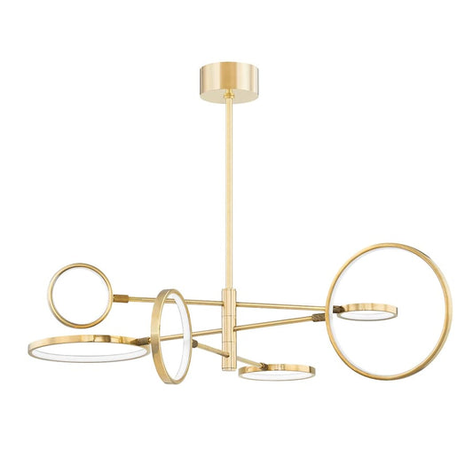 Hudson Valley Lighting Saturn 6 Light 45" Wide LED Ring Chandelier