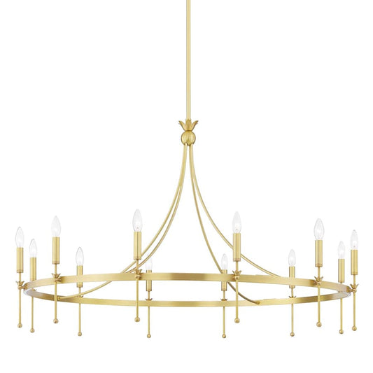 Hudson Valley Lighting Gates 12 Light 51" Wide Taper Candle Chandelier