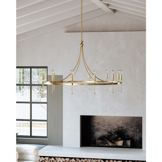 Hudson Valley Lighting Gates 12 Light 51" Wide Taper Candle Chandelier
