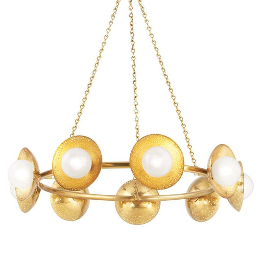 Hudson Valley Lighting Glimmer 9 Light 40" Wide Crystal Ring Chandelier