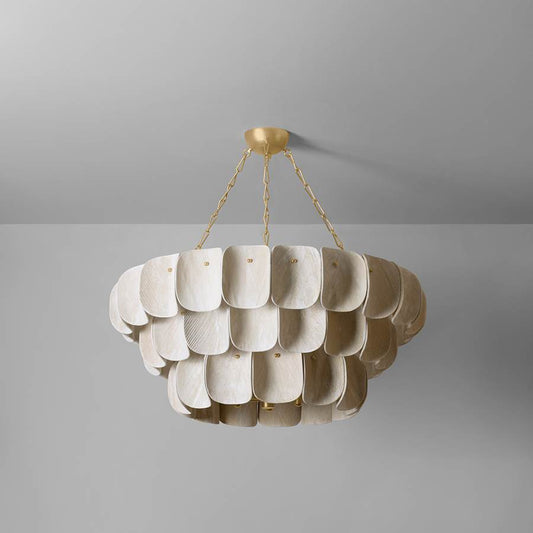 Hudson Valley Lighting Amalfi 16 Light 41" Wide Waterfall Chandelier with Woven Coconut Fiber Shades