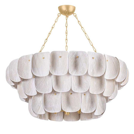 Hudson Valley Lighting Amalfi 16 Light 41" Wide Waterfall Chandelier with Woven Coconut Fiber Shades