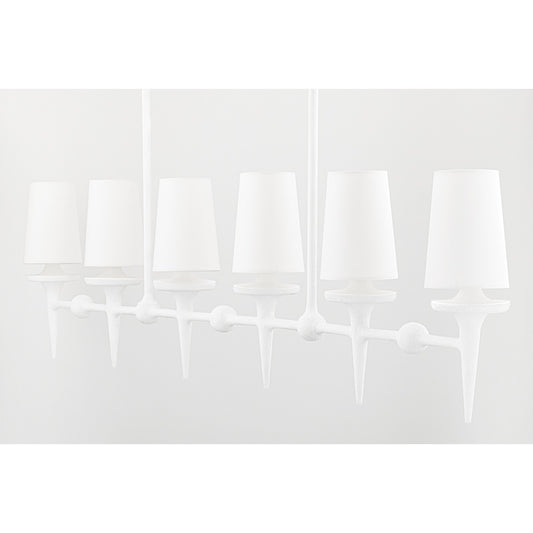 Hudson Valley Lighting Torch 6 Light 58" Wide Linear Chandelier