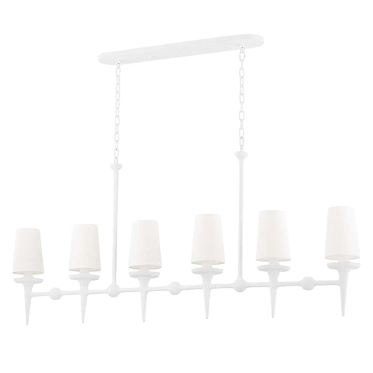 Hudson Valley Lighting Torch 6 Light 58" Wide Linear Chandelier