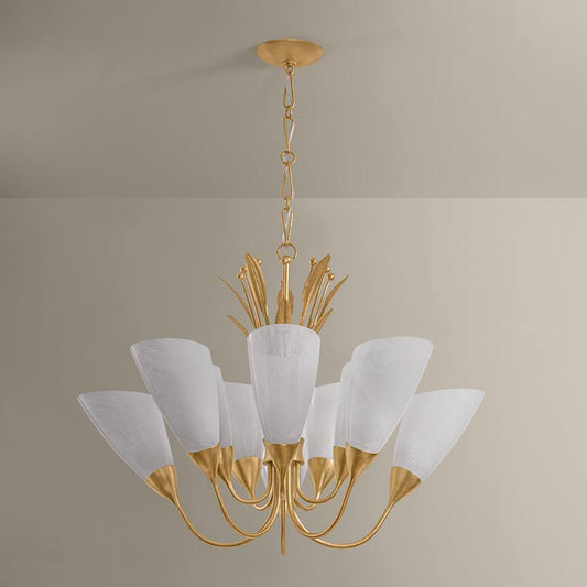 Hudson Valley Lighting Forest Glen 10 Light 42" Wide Chandelier with Seedy Cloud Glass Shades