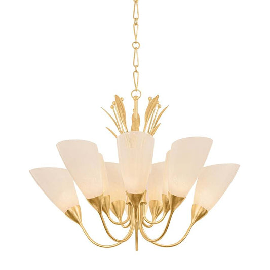 Hudson Valley Lighting Forest Glen 10 Light 42" Wide Chandelier with Seedy Cloud Glass Shades
