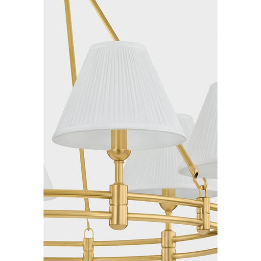 Hudson Valley Lighting Howard 6 Light 33" Wide Chandelier with Silk Shades