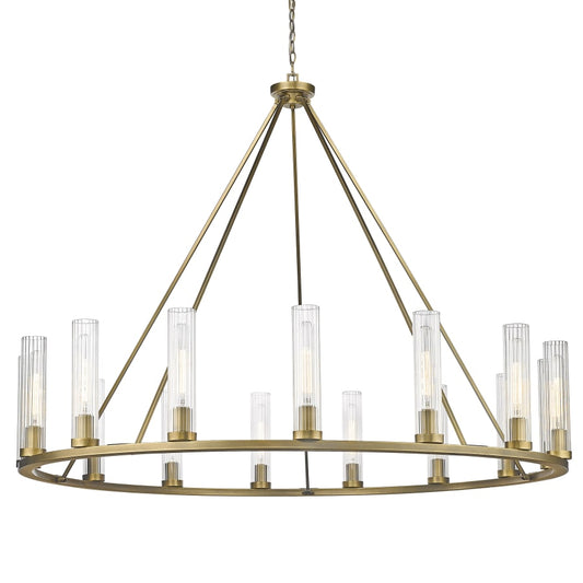 James Allan Hartman 15 Light 60" Wide Pillar Candle Ring Chandelier
