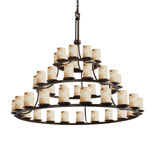 Justice Design Group Alabaster Rocks 60" Wide Ring Chandelier