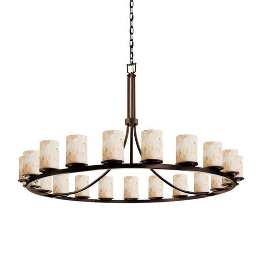 Justice Design Group Alabaster Rocks 60" Wide Ring Chandelier
