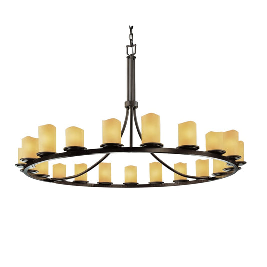 Justice Design Group CandleAria 21 Light 1 Tier Chandelier