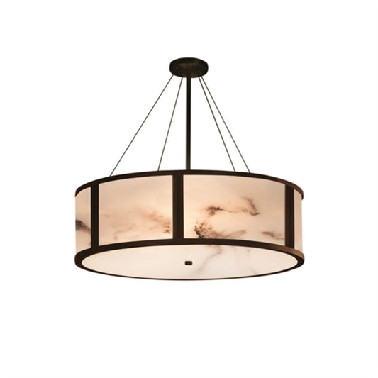 Justice Design Group Tribeca Single Light 48" Wide Integrated 3000K LED Drum Chandelier