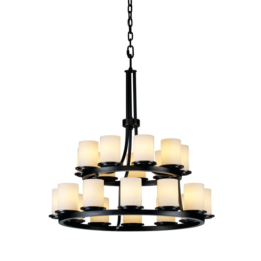 Justice Design Group Fusion 21 Light 2 Tier Chandelier