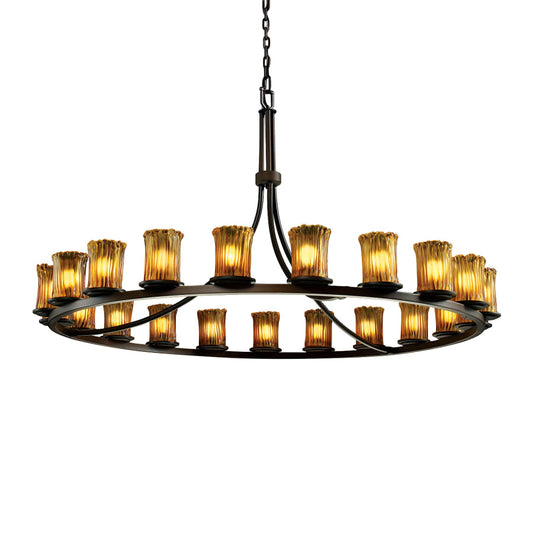 Justice Design Group Veneto Luce 21 Light 1 Tier Chandelier