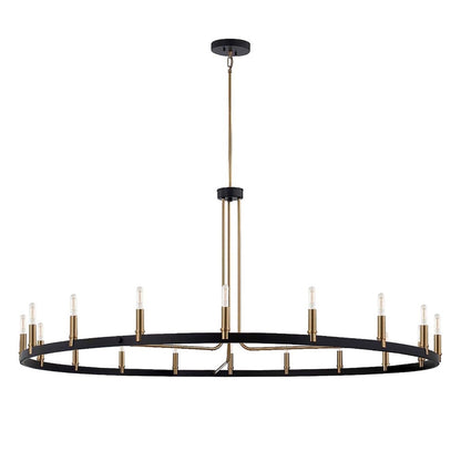 Justice Design Group Clayton 18 Light 60" Wide Ring Chandelier