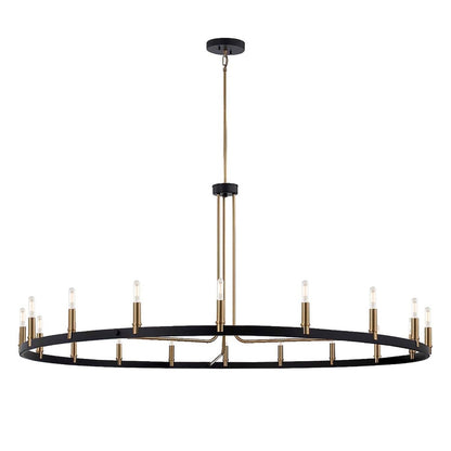 Justice Design Group Clayton 18 Light 60" Wide Ring Chandelier
