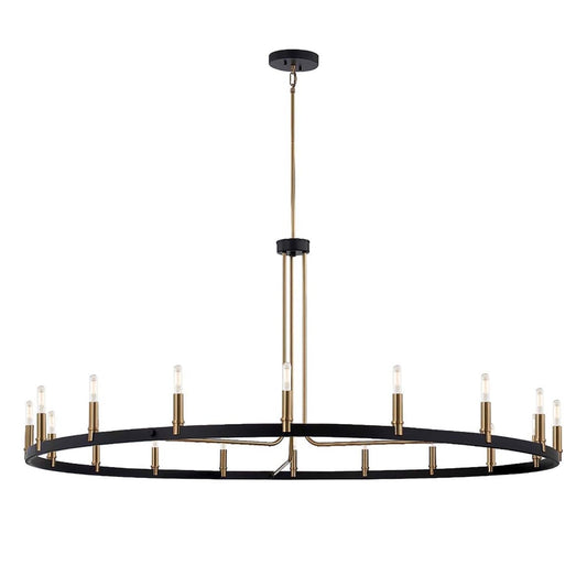 Justice Design Group Clayton 18 Light 60" Wide Ring Chandelier