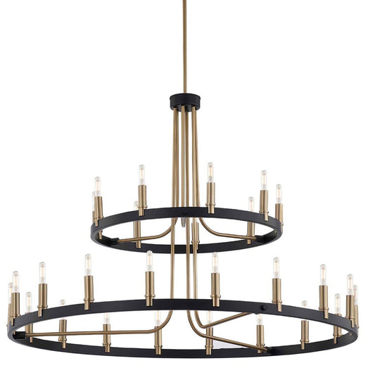 Justice Design Group Clayton 27 Light 42" Wide Ring Chandelier