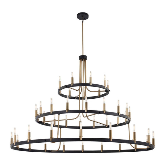 Justice Design Group Clayton 45 Light 60" Wide Ring Chandelier