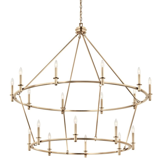 Kichler Carrick 18 Light 55" Wide Taper Candle Ring Chandelier