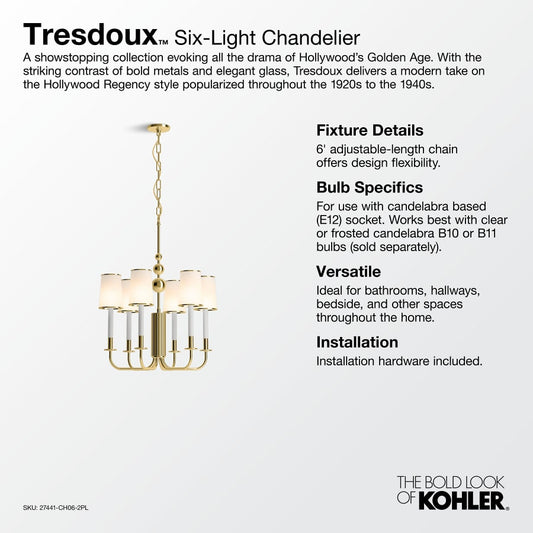 Kohler Lighting Tresdoux 6 Light 24" Wide Chandelier